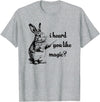 Cute Rabbit Lover Bunny Graphic T-Shirt (Heather Grey) in Heather Grey