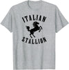 cheesy teesy Italian Stallion T-Shirt - Heather Grey