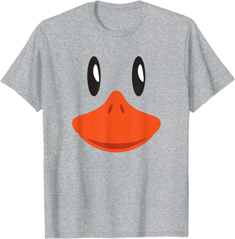 Animal Costume By Blink Imprints Cute Duck Face T-Shirt Awesome Halloween Costume Gift Shirt T-Shirt - Heather Grey