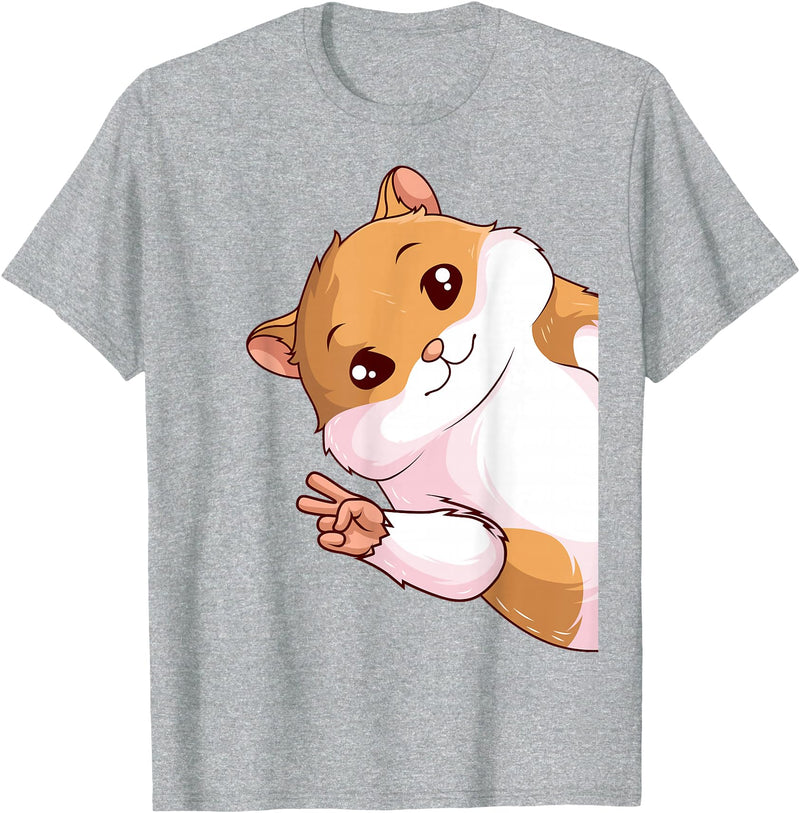 Hamster Children Girls Boys T-Shirt - Heather Grey