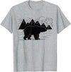 Black Bear Wildlife Animal Wilderness Graphic T-Shirt - Heather Grey