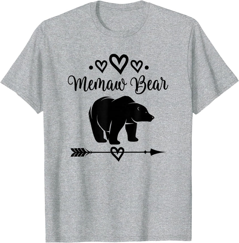 Homewise Shopper Memaw Memaw Bear Grandmother T-Shirt - Heather Grey