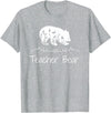 Teacher Bear Funny Teachers back to school Gifts Teacher Bear For Educators - Teacher Appreciation T-Shirt - Heather Grey