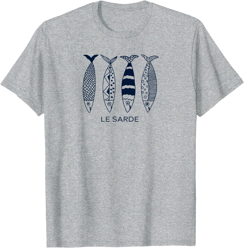 Clean Girl Aesthetic Shirts La Dolce Vita Shirt Sardine Tinned Fish Tshirt Clean Girl T-Shirt - Heather Grey