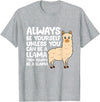 Llama Gifts For Llama Lovers Llama - Be Yourself Unless You Can Be A Llama T-Shirt - Heather Grey