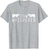 Farmers Farmer Cow Whisperer Vintage T-Shirt - Heather Grey