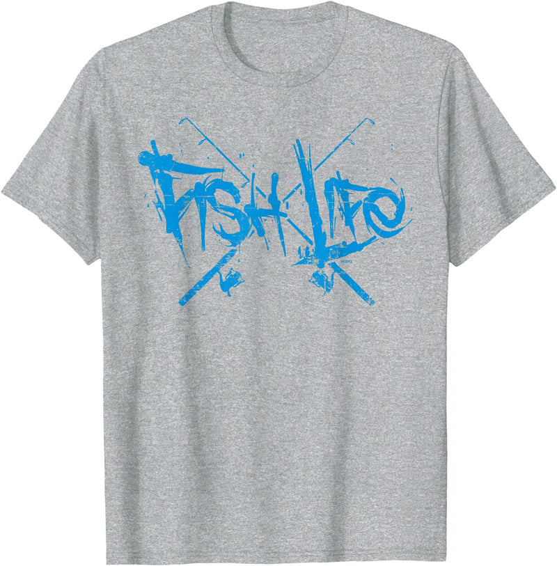 NOFO Clothing Co Fish Life, Fishing T-Shirt T-Shirt - Heather Grey