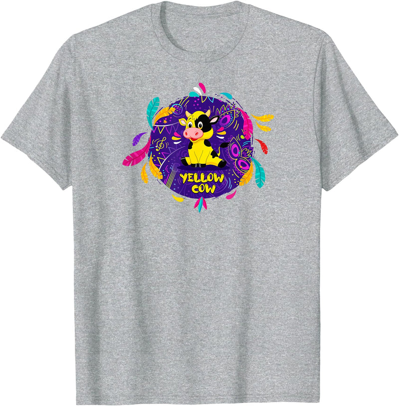 Yellow Cow TV Carnival Cow T-Shirt - Heather Grey