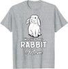 Rabbit Mom Rabbit Mum Mother Rabbit Lover T-Shirt in Heather Grey