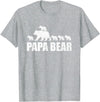 Papa Bear 5 Kids TShirt Papa Bear 5 Cubs Shirt Papa Bear 5 Cubs Shirt Daddy Bear 5 Kids TShirt Papa 5 Kids T-Shirt - Heather Grey
