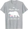 Transgender Child Mama Bear LGBT Mama Bear Protects Her Cub Transgender LGBT Trans Pride T-Shirt - Heather Grey