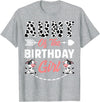 Funny Cow Birthday Family Matching Tee Aunt Of The Birthday Girl Cow Birthday Farm Animal T-Shirt - Heather Grey