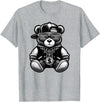 Teddy Bear Hip Hop Lovers Men Women & Kids Funny Hip Hop Teddy Bear 90s Graffiti Art Rap Lover Gangsta T-Shirt - Heather Grey
