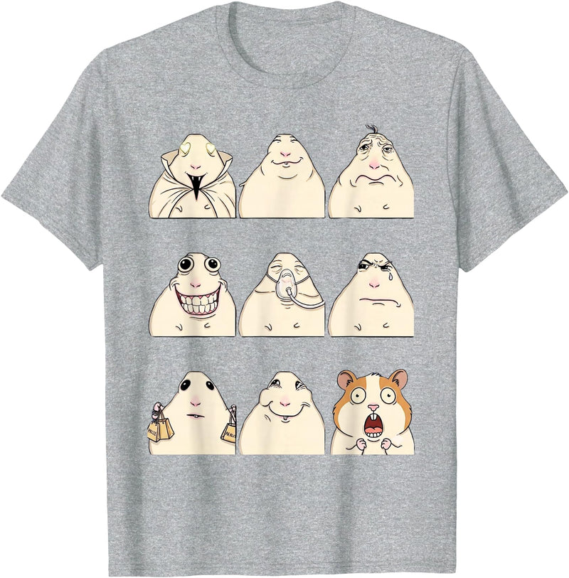 Hamster Reaction Meme Kids Boys Girls Men and Women T-Shirt - Heather Grey