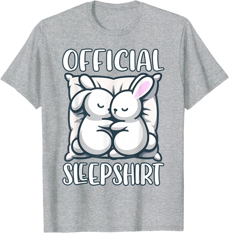 Sleep Rabbit, Official Sleepshirt, Nightshirt & Sleeping T-Shirt in Heather Grey