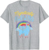 Llama Queen Birthday Party Gift Majestically Awkward Funny Llamacorn Llama Unicorn Rainbow T-Shirt - Heather Grey