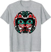 Tribal America Alaska Native American Art Tlingit Eagle Tribal Bear Clan T-Shirt - Heather Grey