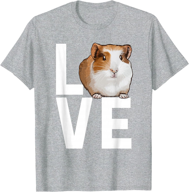 Guinea Pig Gift Guinea Pig Accessories & Stuff Cool Guinea Pig Art for Men Women Cavy Pet Guinea Pig Lover T-Shirt - Heather Grey