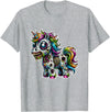 Cool Zombie Horror and Halloween Designs Scary Zombie Unicorn Scary Halloween Horror Monster Design T-Shirt - Heather Grey