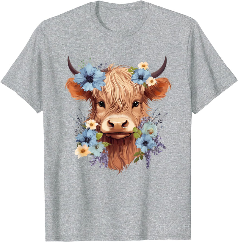 Western Shirts for Girls Men, Highland Cow Gifts Cow, Scottish Highland Cow, Western Wear, Highland Cow T-Shirt, Small,