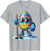 Easter Hockey Lovers Eggs Egg Bunny Rabbits Men Women Boys T-Shirt in Heather Grey