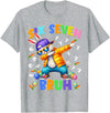 Bruh Happy Easter Bunny Dabbing Rabbit Men Boy Kid T-Shirt in Heather Grey