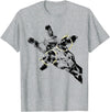 Giraffe Print Clothes Hipster Merch Giraffe Tee Vintage Animal Leopard Print Glasses T-Shirt - Heather Grey