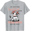 Funny cow lover gifts farmer life cute cow farming I'm Not Sweet Girl Next Door I'm The Crazy Heifer T-Shirt - Heather Grey