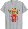BoredKoalas Giraffe Giraffe Glases Bubblegum Funny Animal Chewing Gum Girls T-Shirt - Heather Grey
