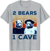 2 BEARS 1 CAVE T-Shirt - Heather Grey