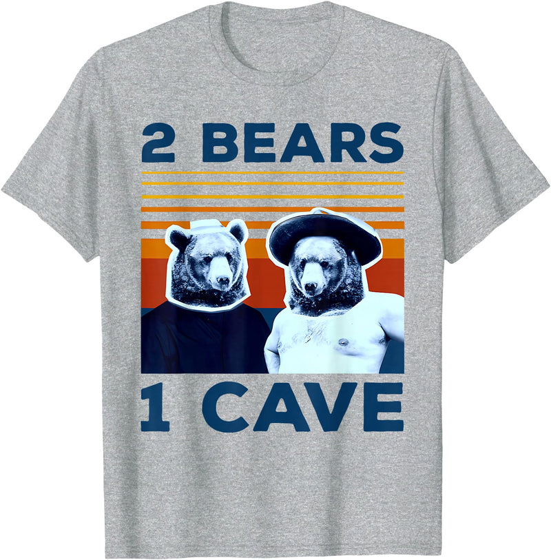 2 BEARS 1 CAVE T-Shirt - Heather Grey