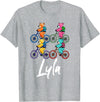 Teddy Bears Cuteness Gear Lyla Cute Teddy Bears And Bikes Bicycle Design T-Shirt - Heather Grey
