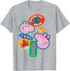 Peppa Pig Travel Patches Around The World Cairo India London T-Shirt - Heather Grey