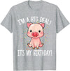 I'm A Big Deal It's My Birthday Apparel Co I'm A Big Deal It's My Birthday Funny Birthday with Pig T-Shirt - Heather Grey