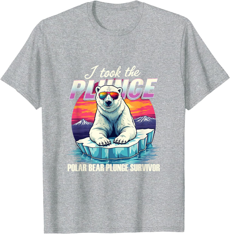 Chilly Dive Apparel Costume Polar Bear Plunge Survivor Fun Winter Adventurers Apparel T-Shirt - Heather Grey