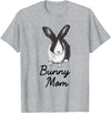 Dutch Bunny Rabbit Mom Drawing T-Shirt in Heather Grey