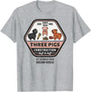 Slightly Unhinged Heather Three Pigs Construction Co. Logo T-Shirt - Heather Grey