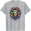 Lions Lion Lover Gifts Colorful Pop Art Lion Lions T-Shirt - Heather Grey