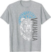Nordic Valor, Viking Visions, Berserk til Valhalla Valhalla & Viking Compass - Nordic Bear Design T-Shirt - Heather Grey