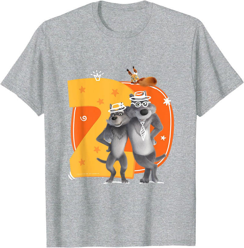Masha and the Bear Friends. Numbers #2 T-Shirt - Heather Grey