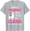 Llama Shirts by Memme Cute Funny Llama Shirt Llamas Lover Shirts Girls Women T-Shirt - Heather Grey