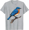 Eastern Bluebird by AKH Eastern Bluebird T-Shirt - Heather Grey