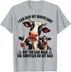 Funny Cow I Can Keep My Mouth Shut Tee Shirt Cow I Can Keep My Mouth Shut But You Can Read The Subtitles T-Shirt - Heather
