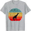 Giraffe Safari Animal Giraffe Retro Vintage Sunset African Animals T-Shirt - Heather Grey