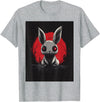 Bunny Anime Goth Scary Men Women Creepy Gothic Anime Rabbit T-Shirt in Heather Grey