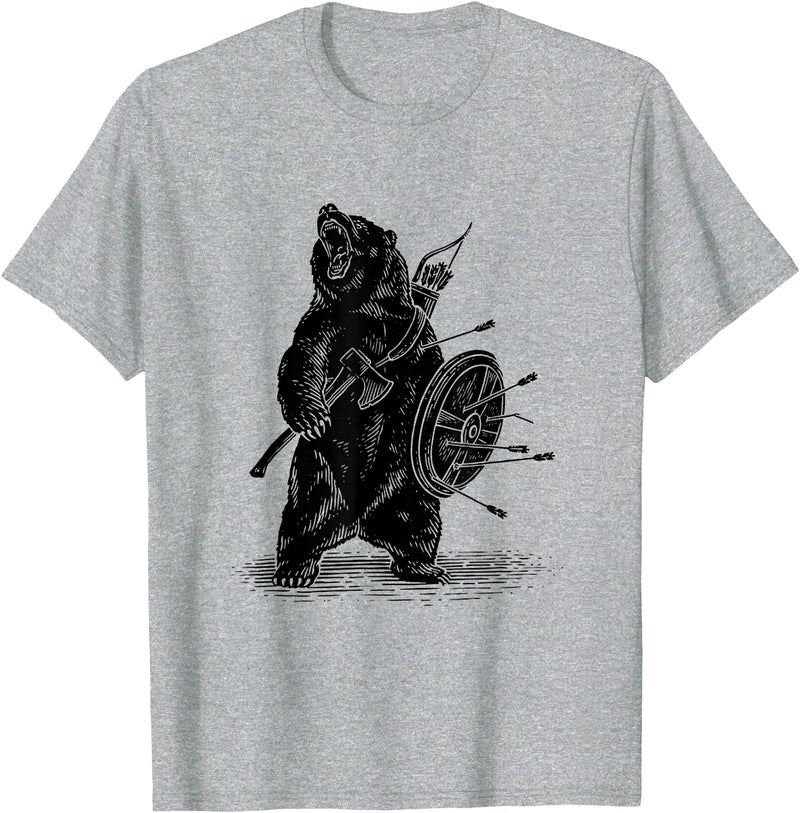 Amazing T shirt Viking Bear T-Shirt Polar Bear T-Shirt T-Shirt - Heather Grey