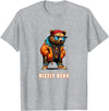 The Rizzly Grizzly Rizzly Bear Cool Grizzly Bear Wearing Sunglasses Rizz Slang T-Shirt - Heather Grey