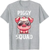 Pig Lovers Apparel and Home Decor Shop Funny Pig Wearing Sunglasses Piggy Squad Farm Farmer T-Shirt - Heather Grey