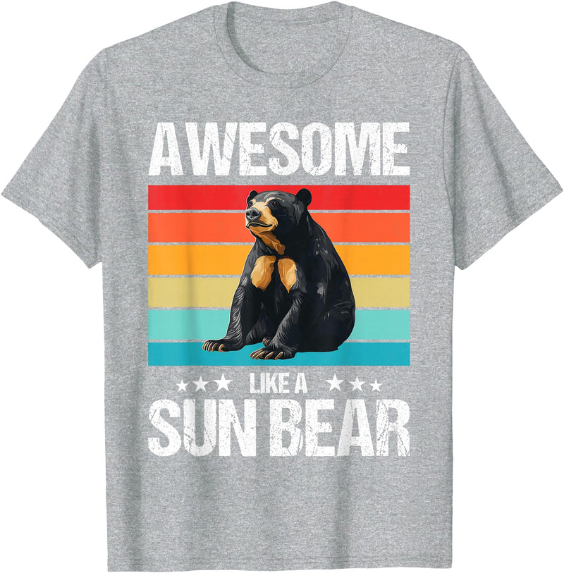 Sun Bears Sun Bear Lovers Shop Awesome like a Sun Bear. Sun Bears Sun Bear T-Shirt - Heather Grey