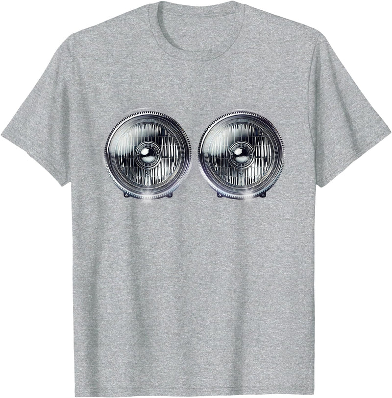 Halloween Shop Headlights Funny Costume Tee Halloween T-Shirt - Heather Grey